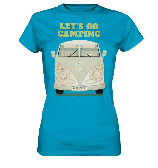Easy Reisemobile Damen T-Shirt - Let's go Camping Shirt