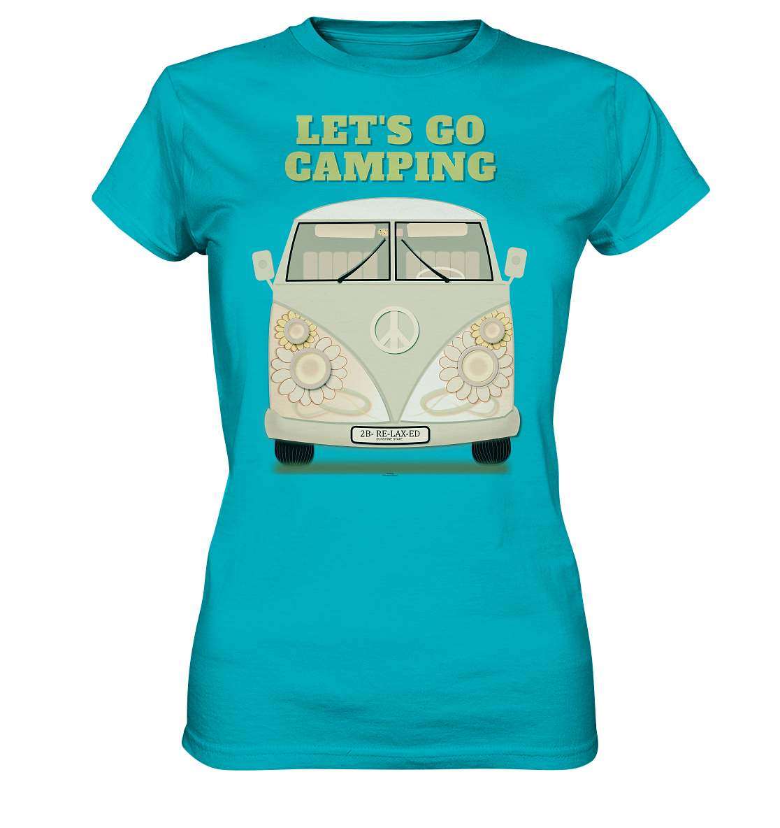 Easy Reisemobile Damen T-Shirt - Let's go Camping Shirt